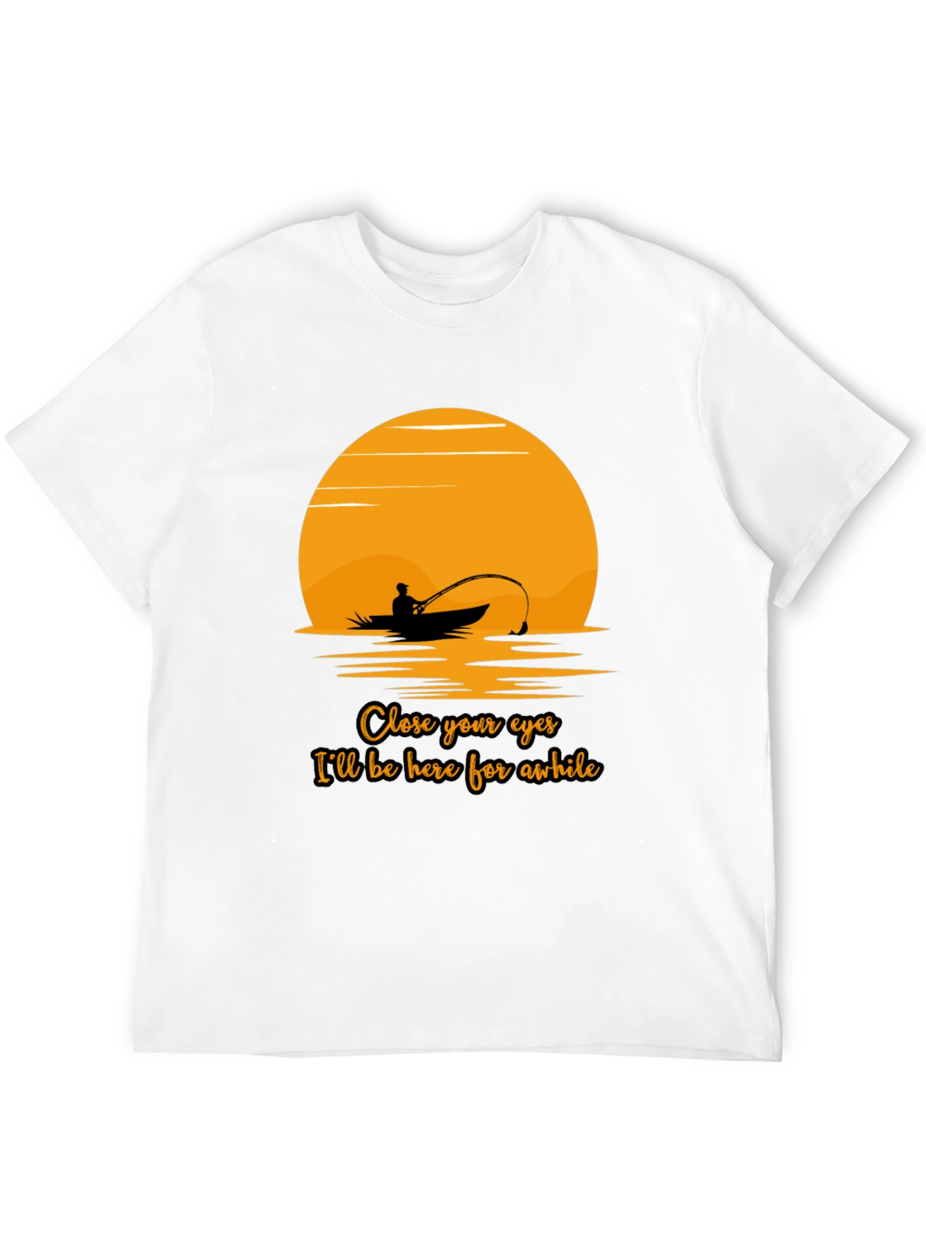 Fishing Sunset Graphic Tee - Close Your Eyes Design