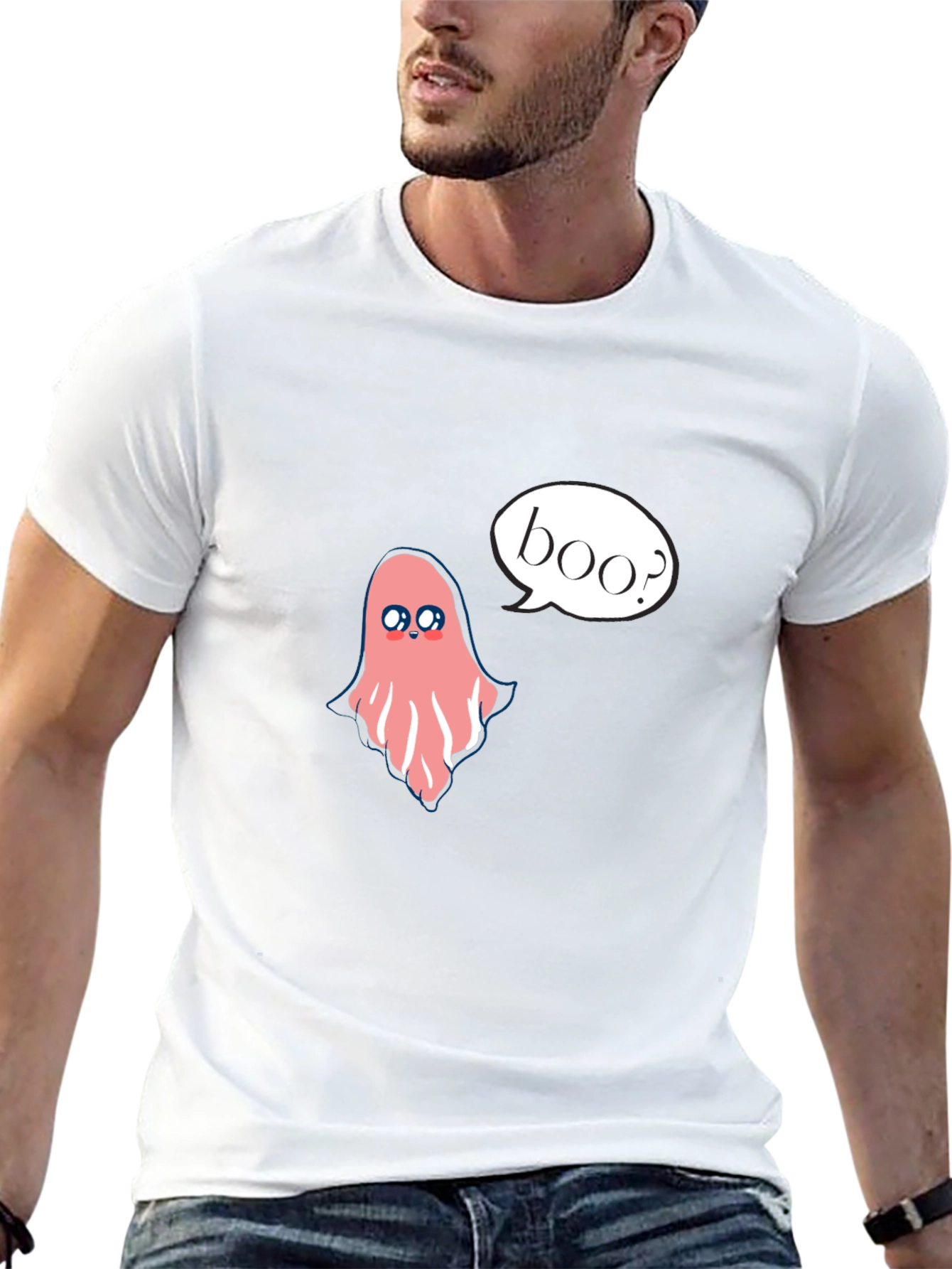 Boo Ghost T-Shirt - Cute Halloween Tee
