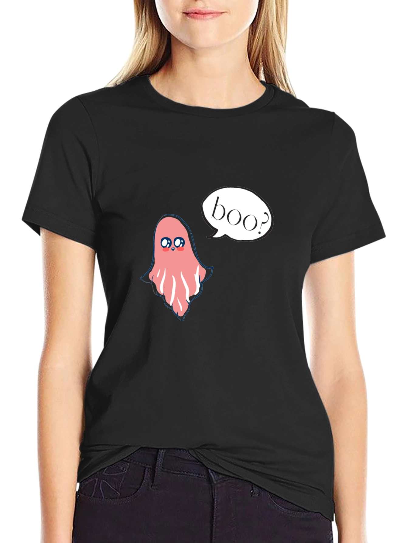 Boo Ghost T-Shirt - Cute Halloween Tee