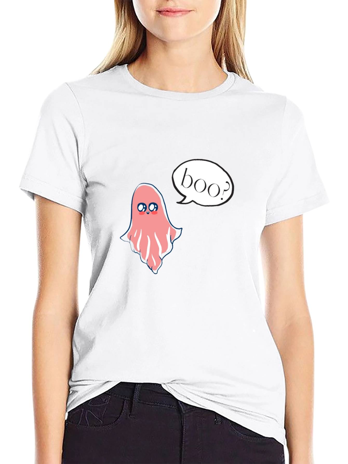 Boo Ghost T-Shirt - Cute Halloween Tee