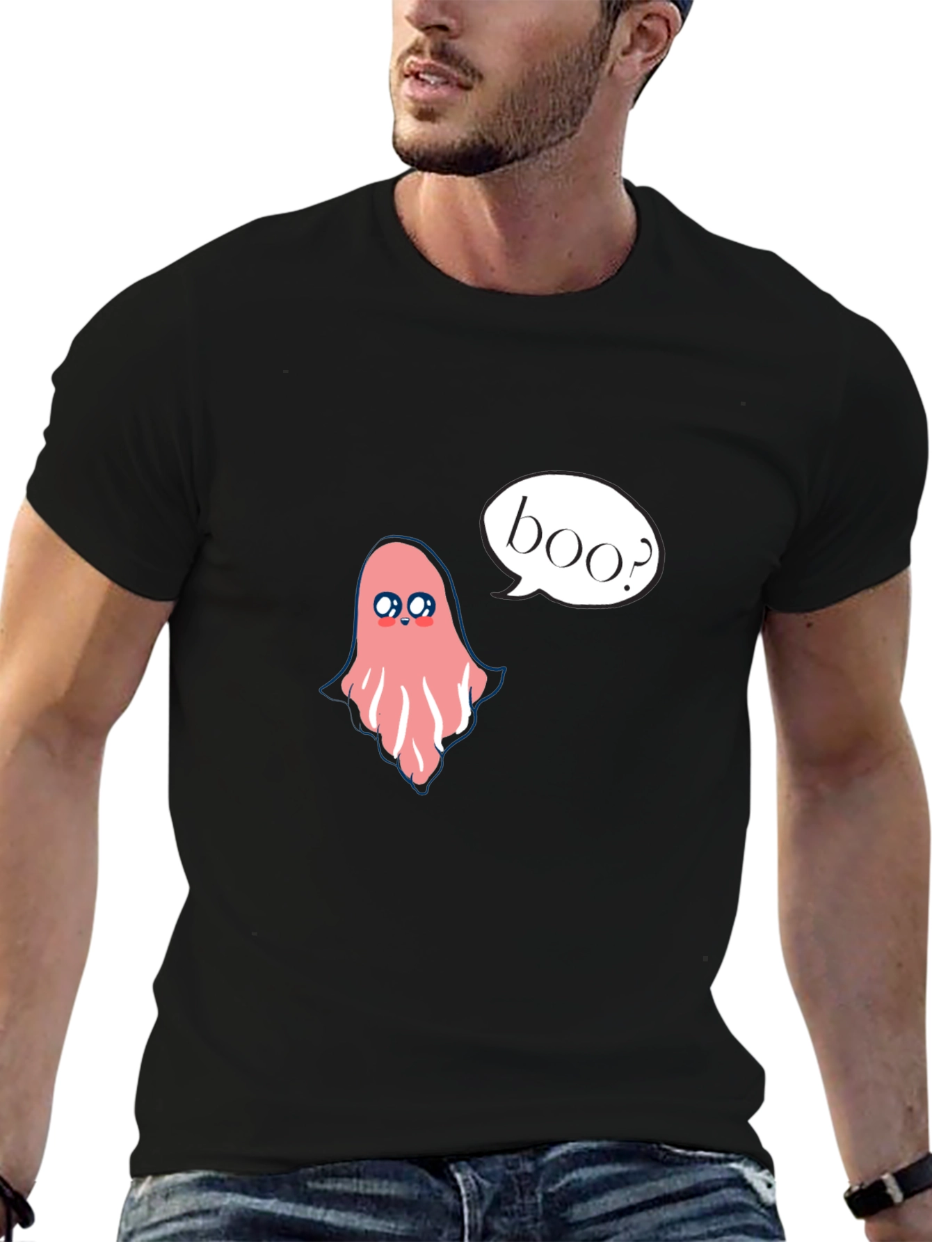 Boo Ghost T-Shirt - Cute Halloween Tee