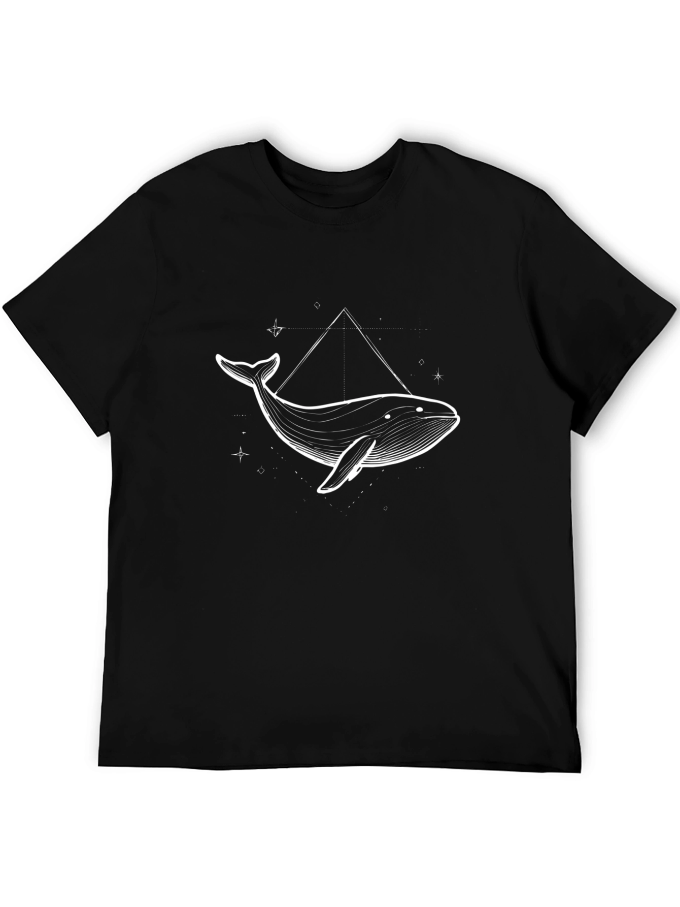 Whale Graphic Tee - Black Cotton Blend
