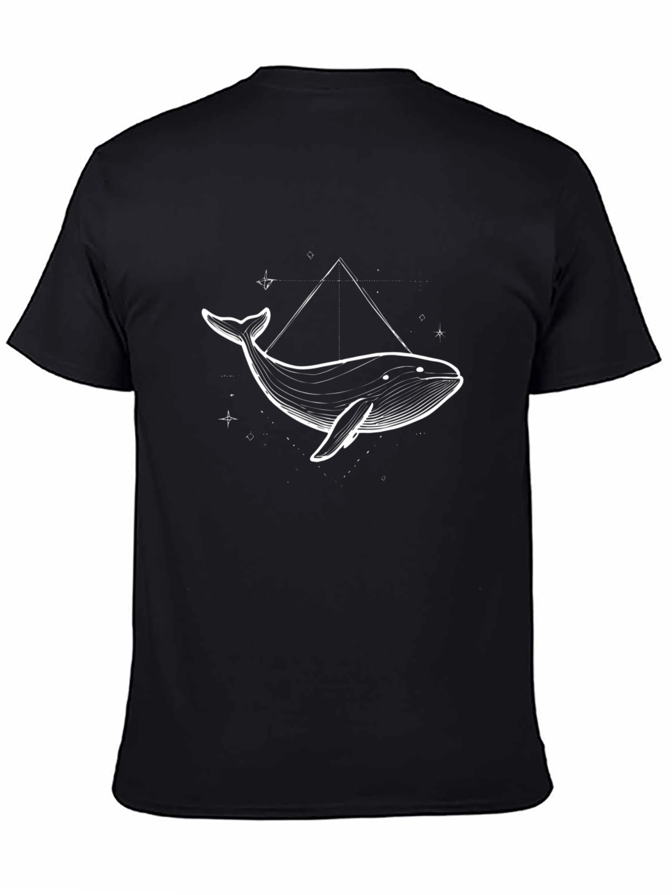Whale Graphic Tee - Black Cotton Blend