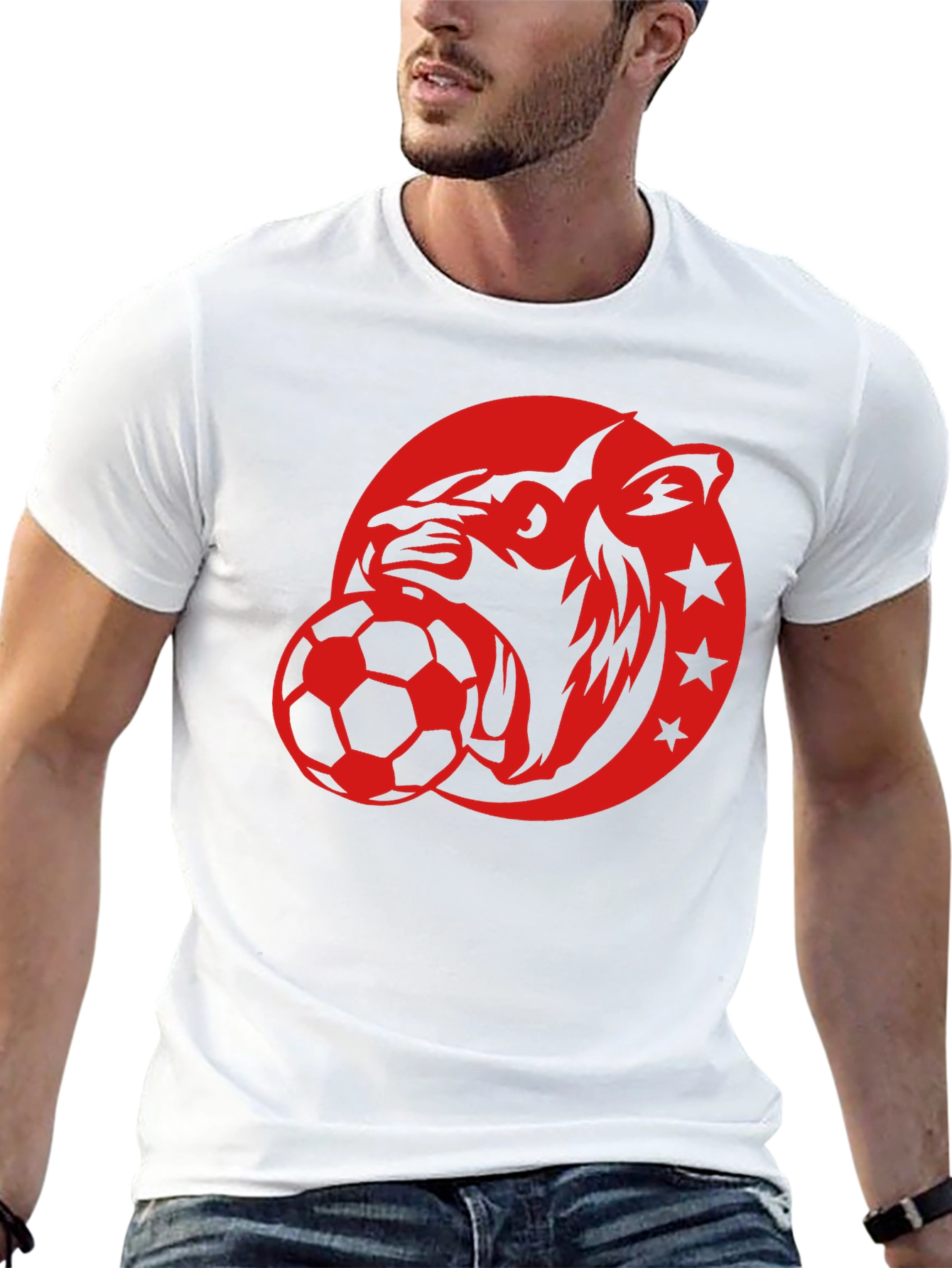 Tiger Soccer Graphic Tee - Mens Black T-Shirt