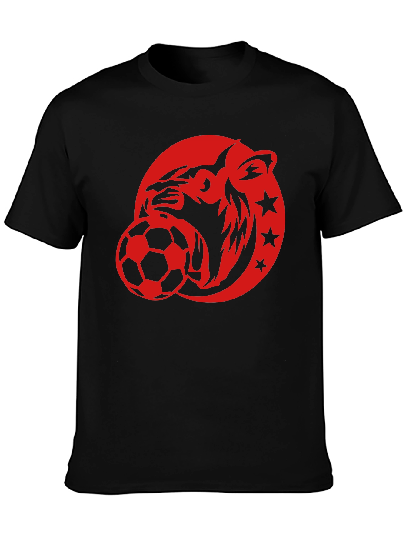 Tiger Soccer Graphic Tee - Mens Black T-Shirt