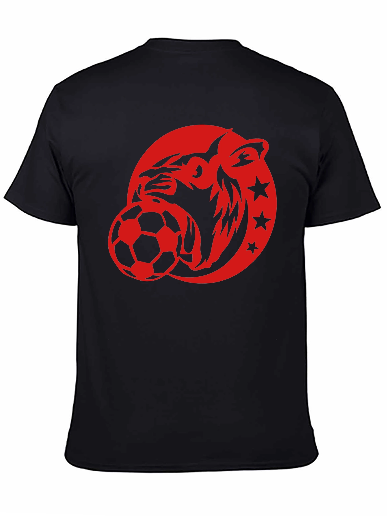 Tiger Soccer Graphic Tee - Mens Black T-Shirt