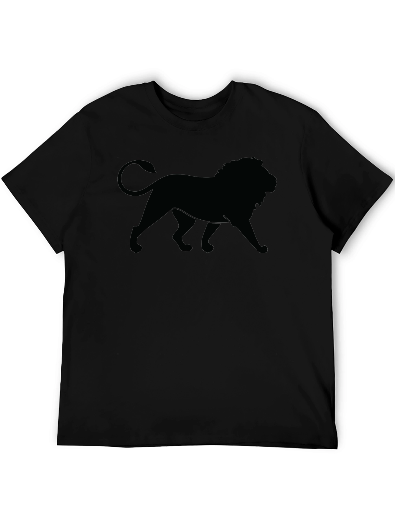Black Lion Graphic Tee - Mens Crew Neck T-Shirt
