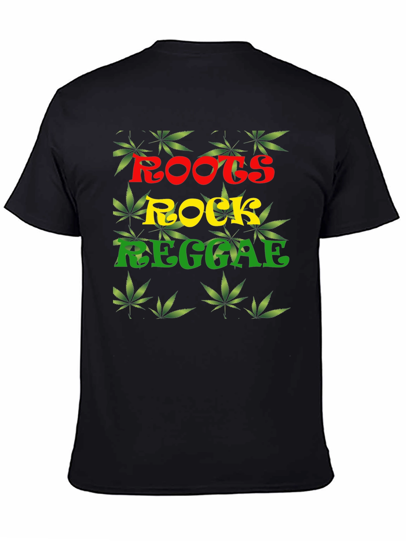 Roots Rock Reggae T-Shirt - Cannabis Leaf Design