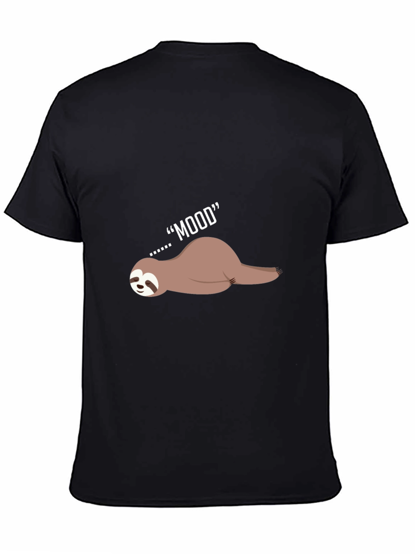 Lazy Mood Sloth Graphic Tee - Black