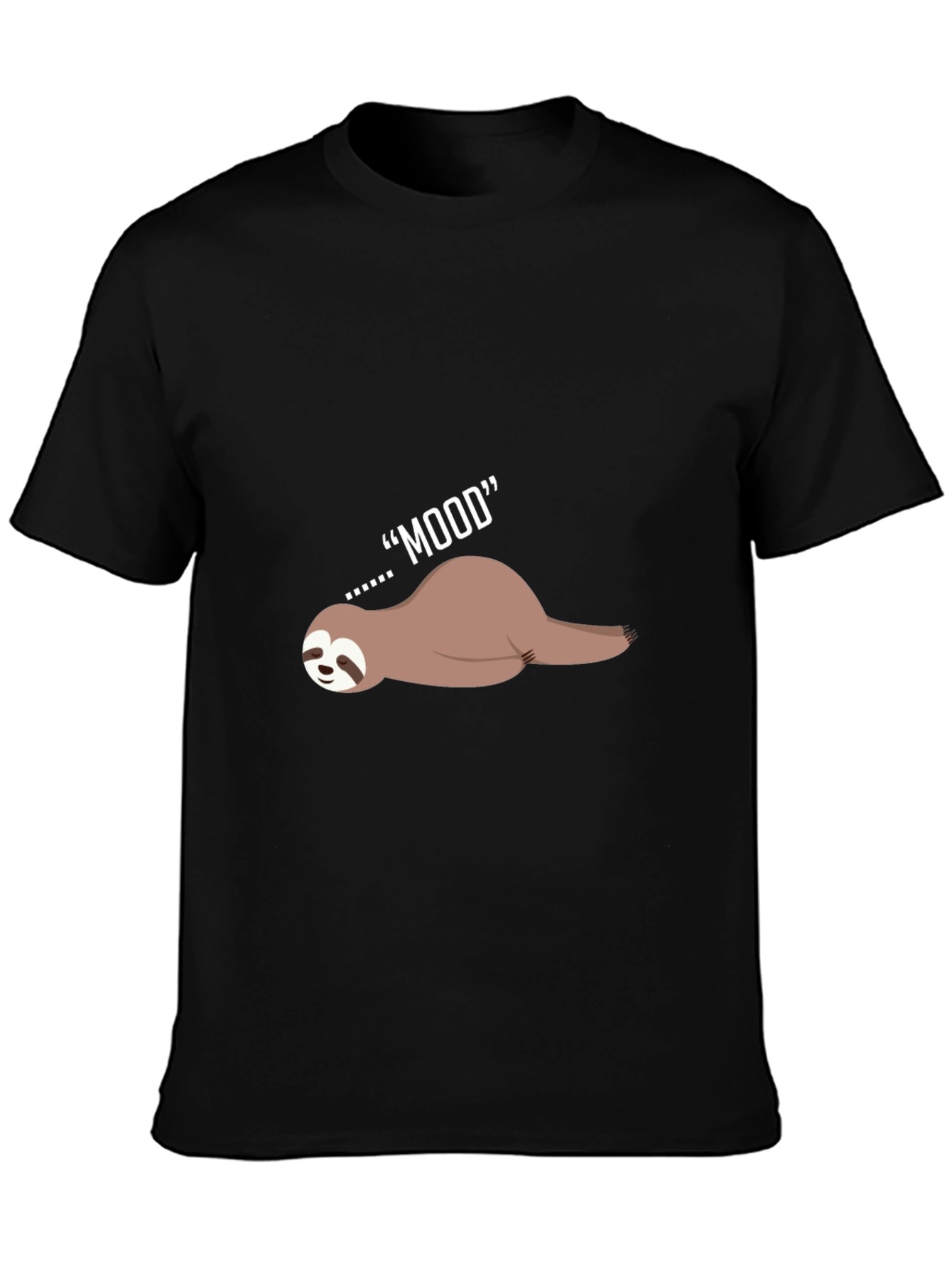 Lazy Mood Sloth Graphic Tee - Black