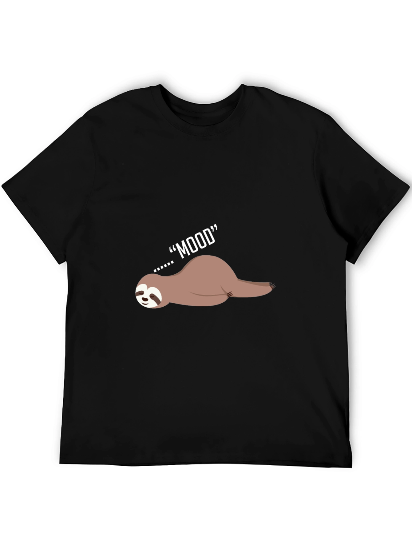 Lazy Mood Sloth Graphic Tee - Black