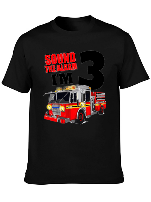 Fire Truck 3rd Birthday T-Shirt
