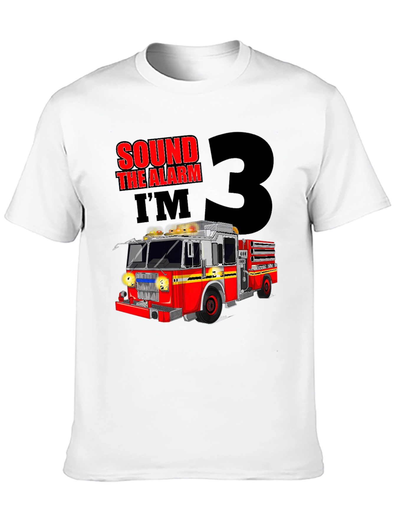Fire Truck 3rd Birthday T-Shirt