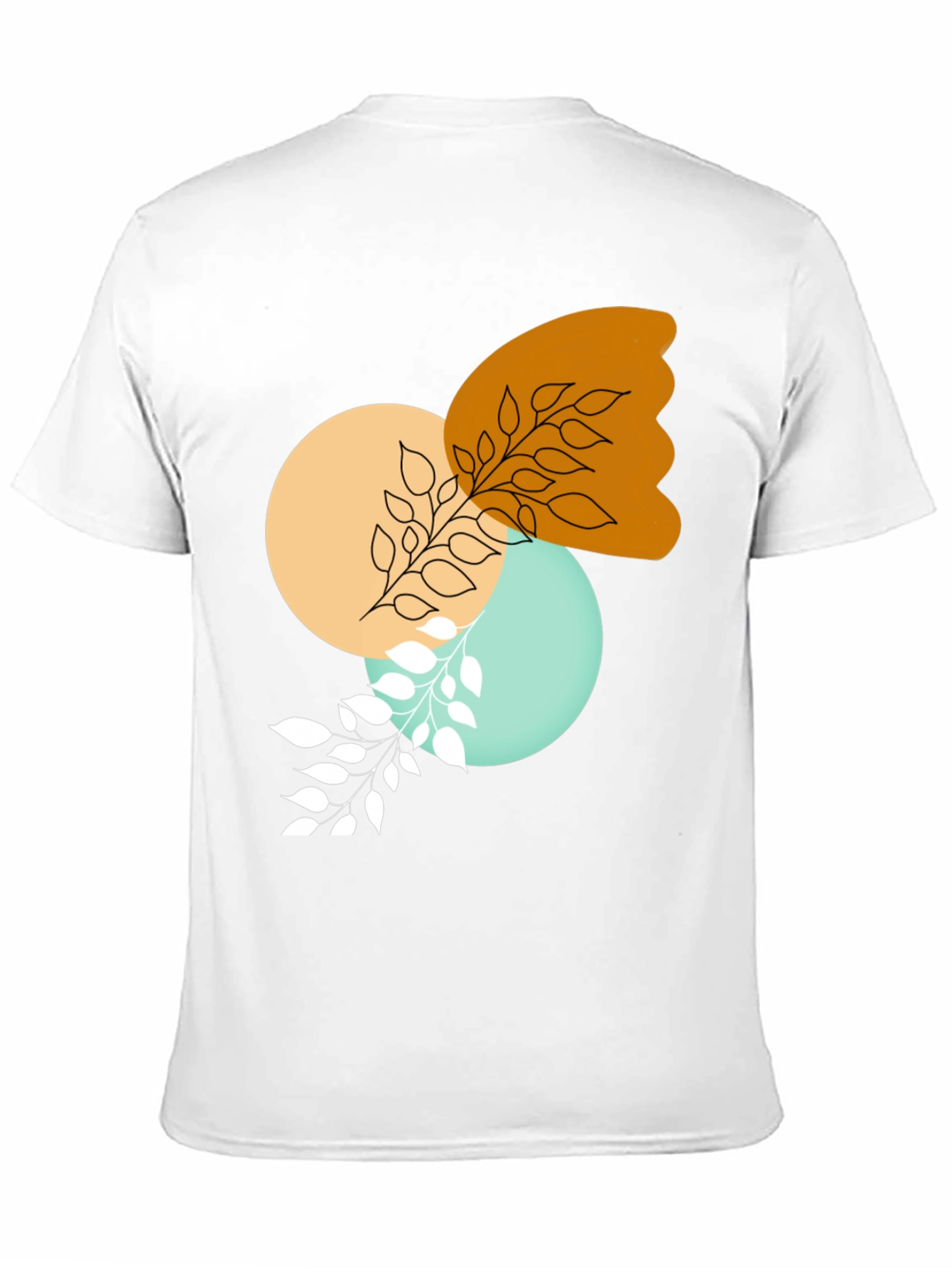 Modern Abstract Graphic Print Black T-Shirt