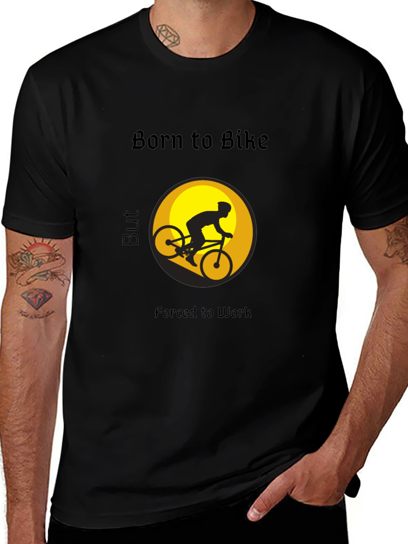 Born to Bike T-Shirt - Black Graphic Tee