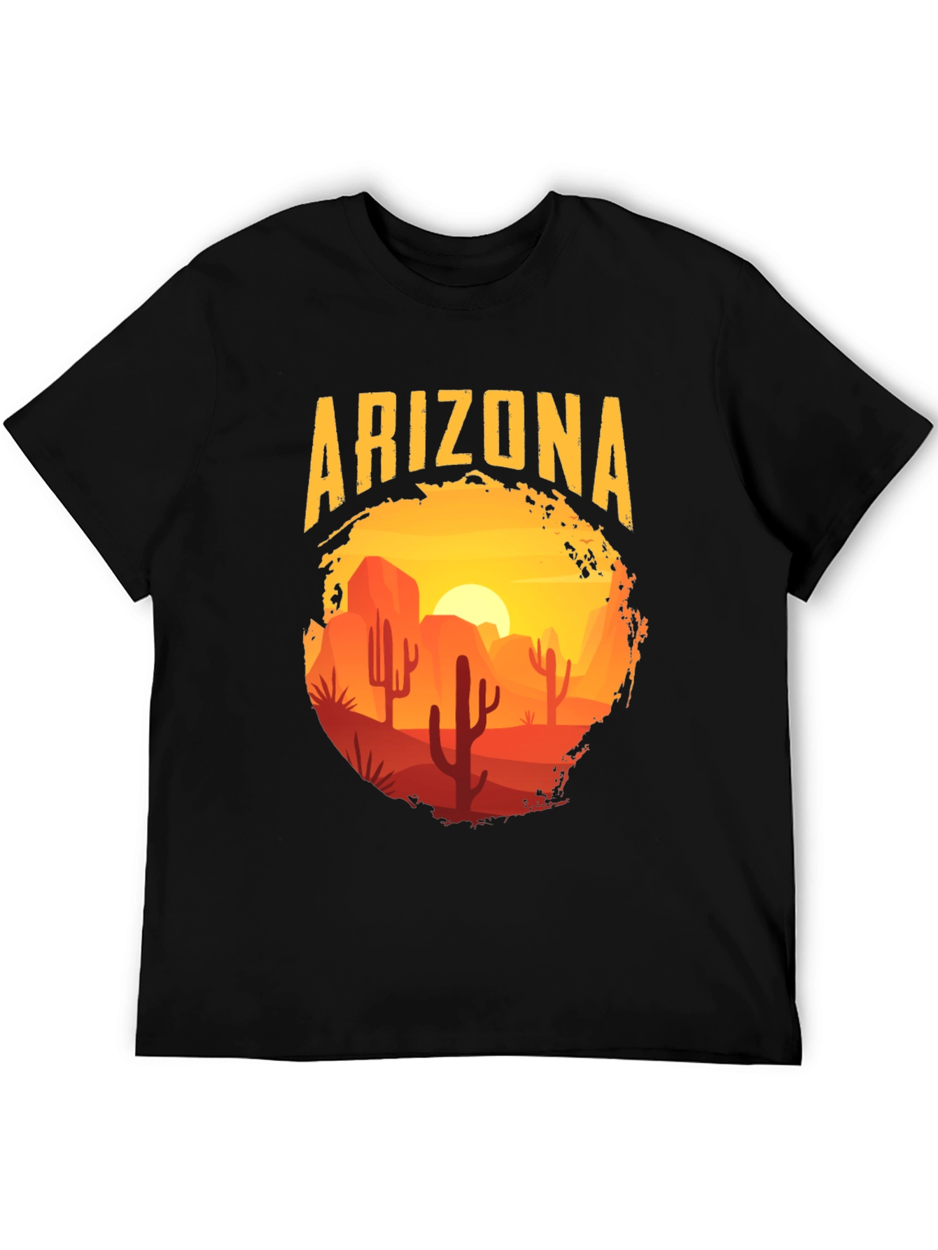 Arizona Desert Scene Graphic Tee - Black