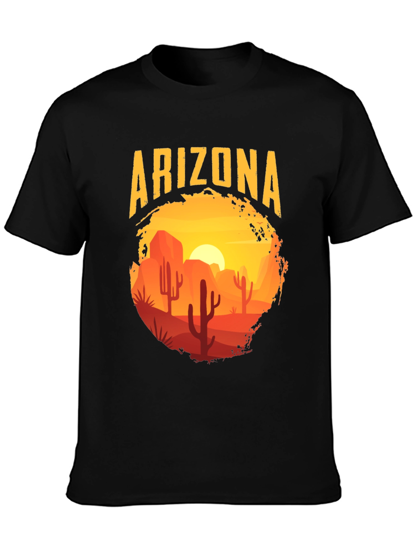 Arizona Desert Scene Graphic Tee - Black