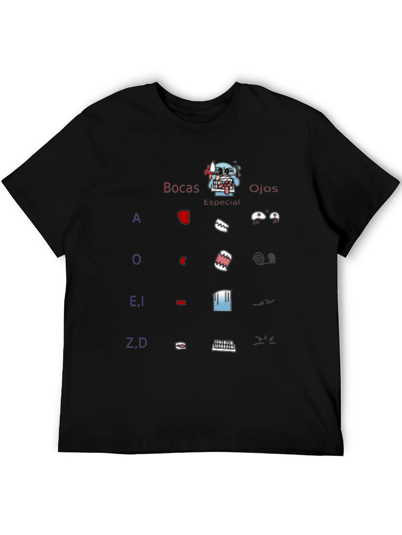 Cartoon Face Parts T-Shirt
