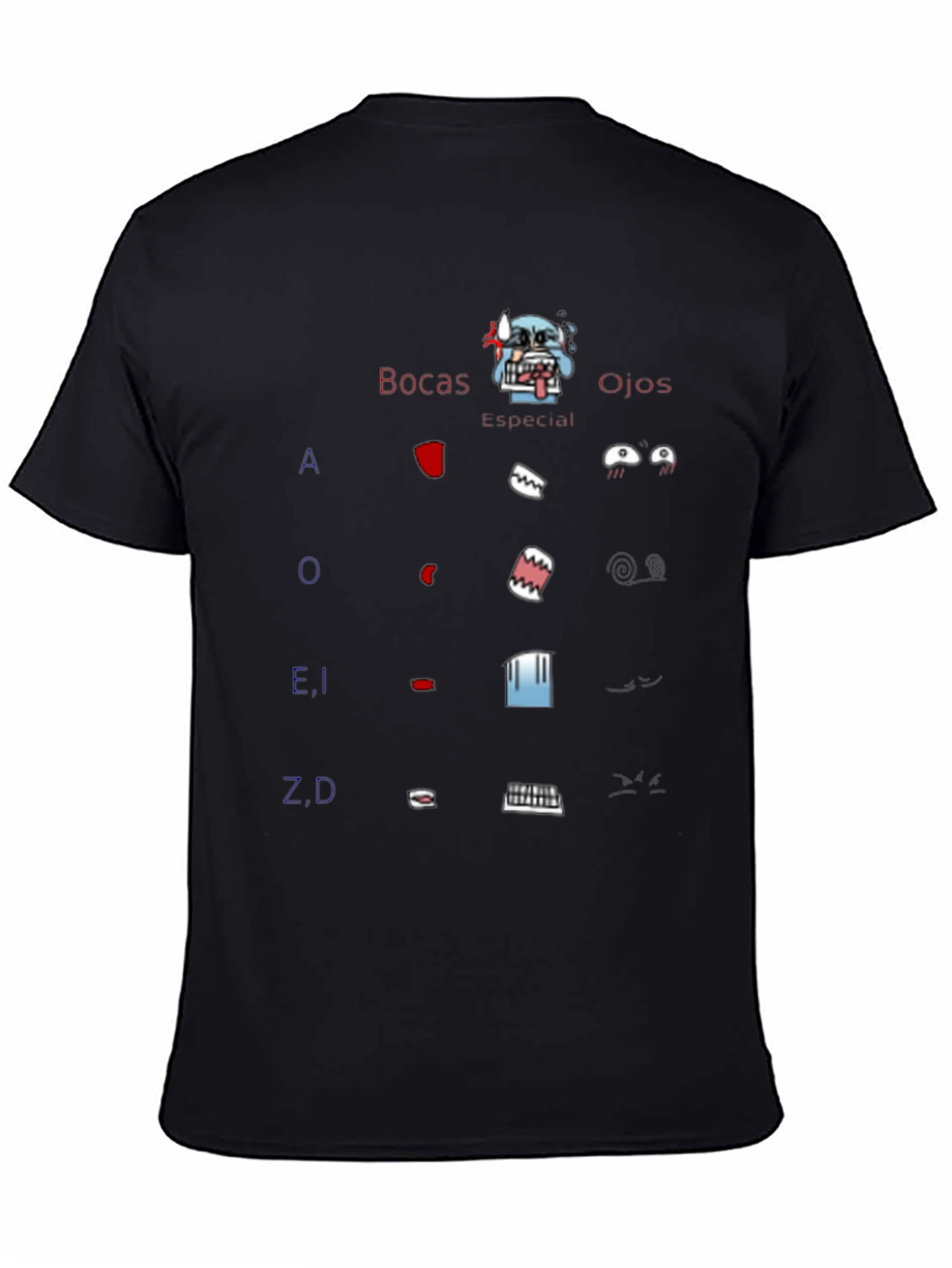 Cartoon Face Parts T-Shirt