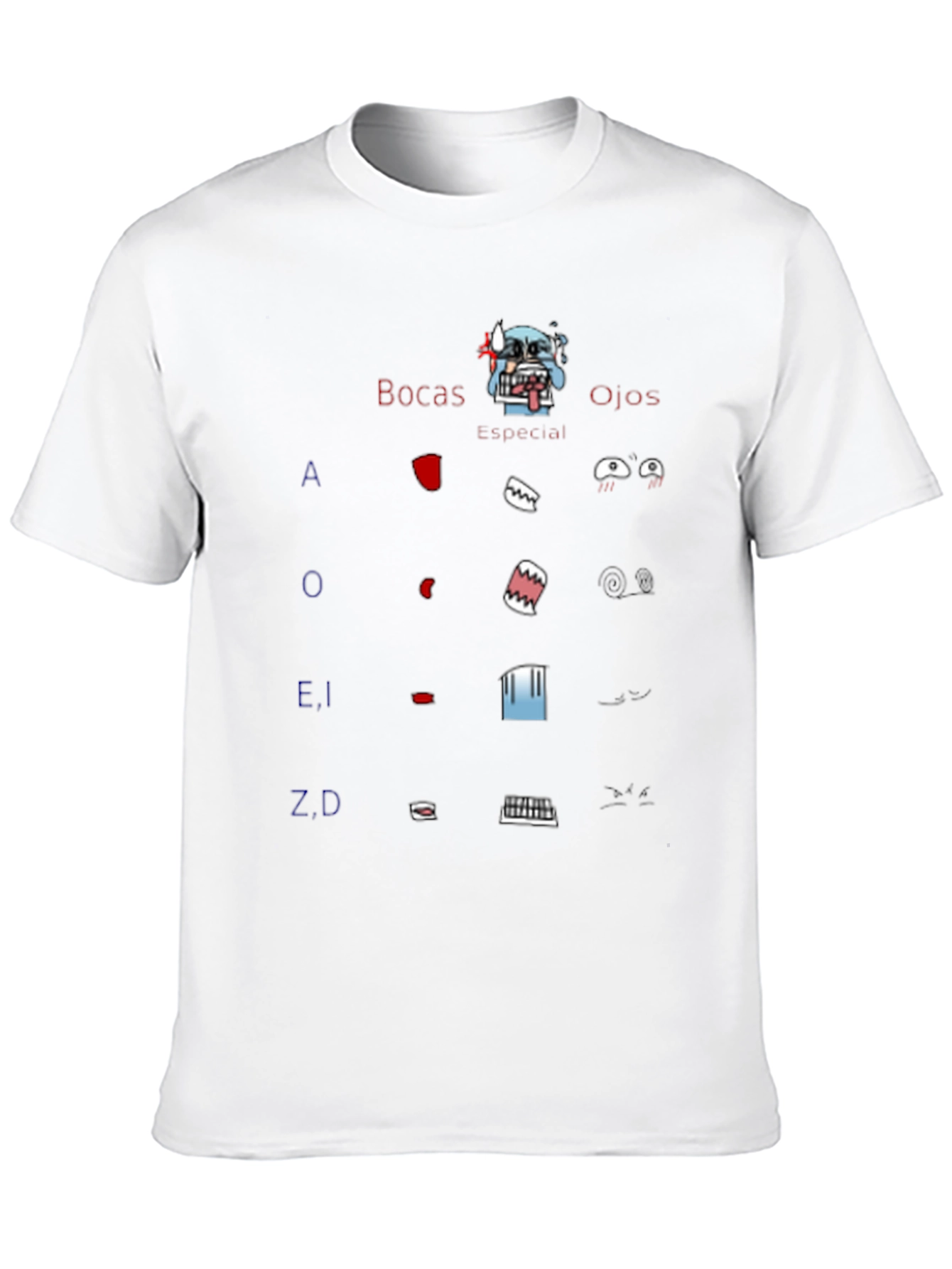 Cartoon Face Parts T-Shirt