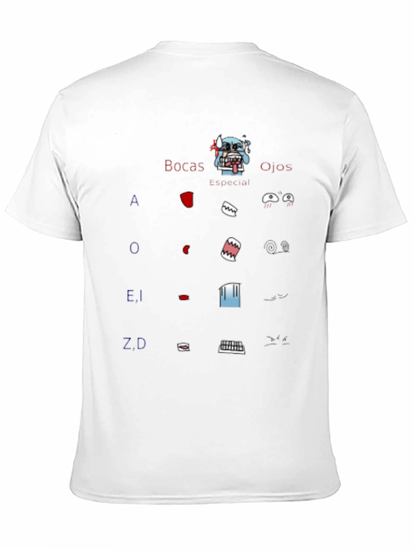 Cartoon Face Parts T-Shirt