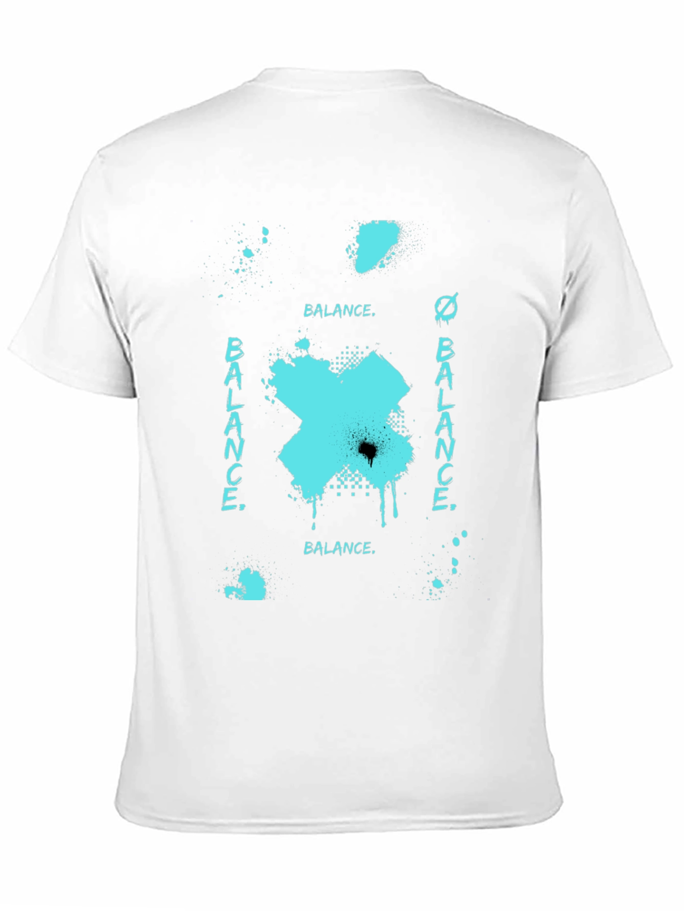 Abstract Balance Graphic Black Tee