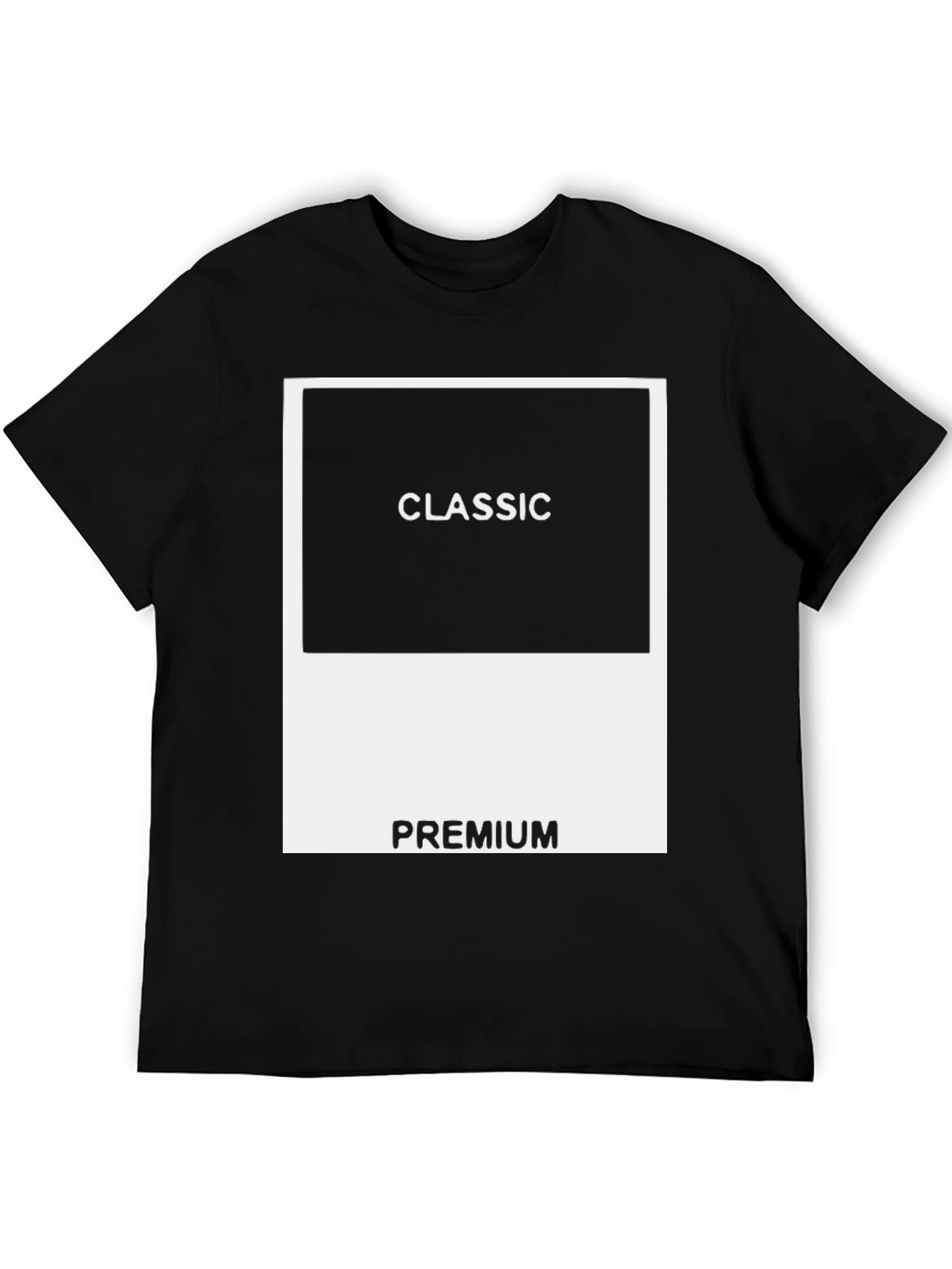 Classic Premium Graphic Print Black T-Shirt
