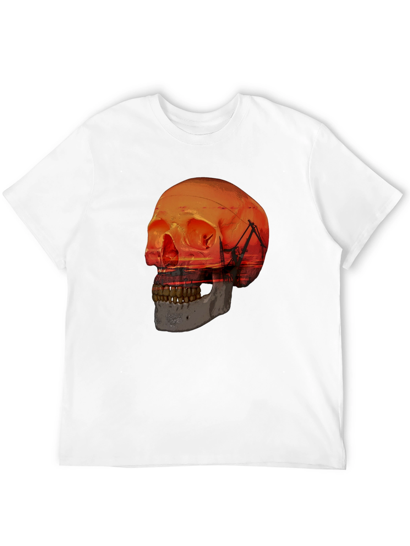 Sunset Skull Graphic T-Shirt - Unique Design