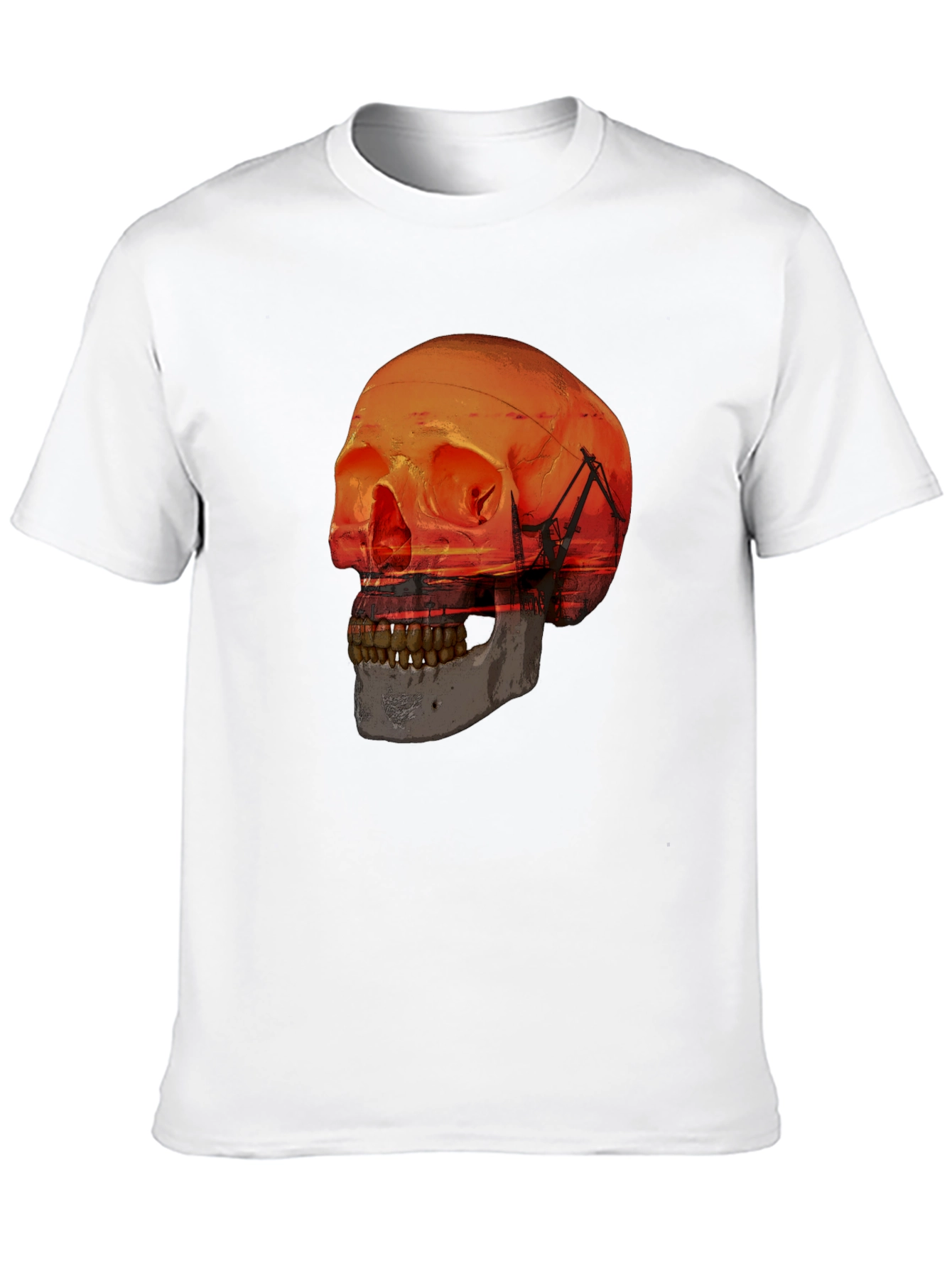 Sunset Skull Graphic T-Shirt - Unique Design