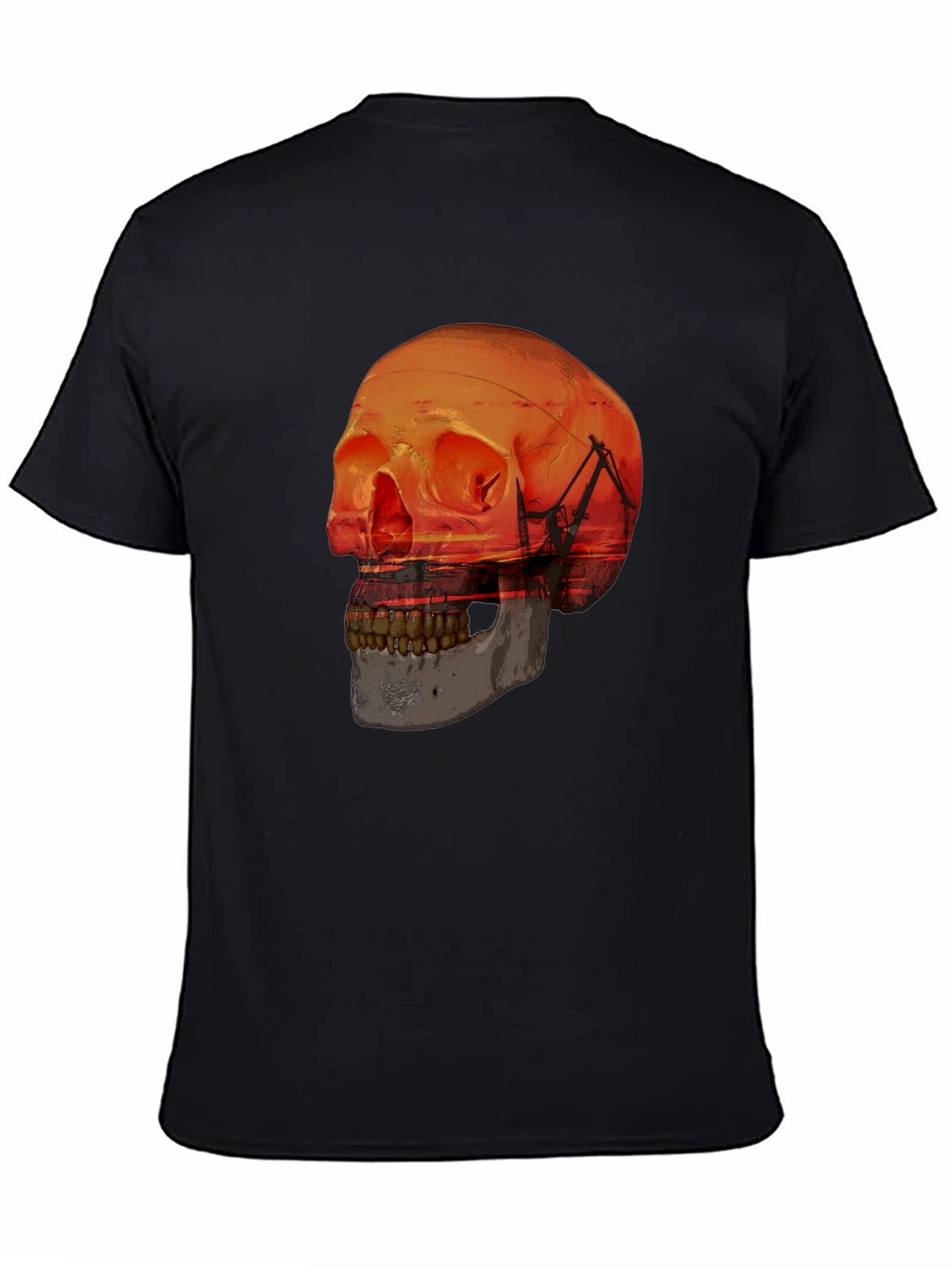 Sunset Skull Graphic T-Shirt - Unique Design