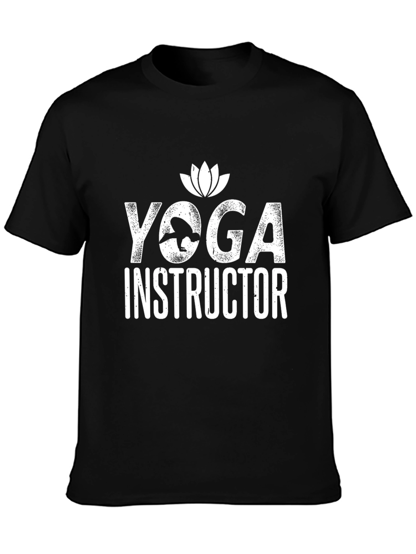 Yoga Instructor Graphic Tee - Black Cotton