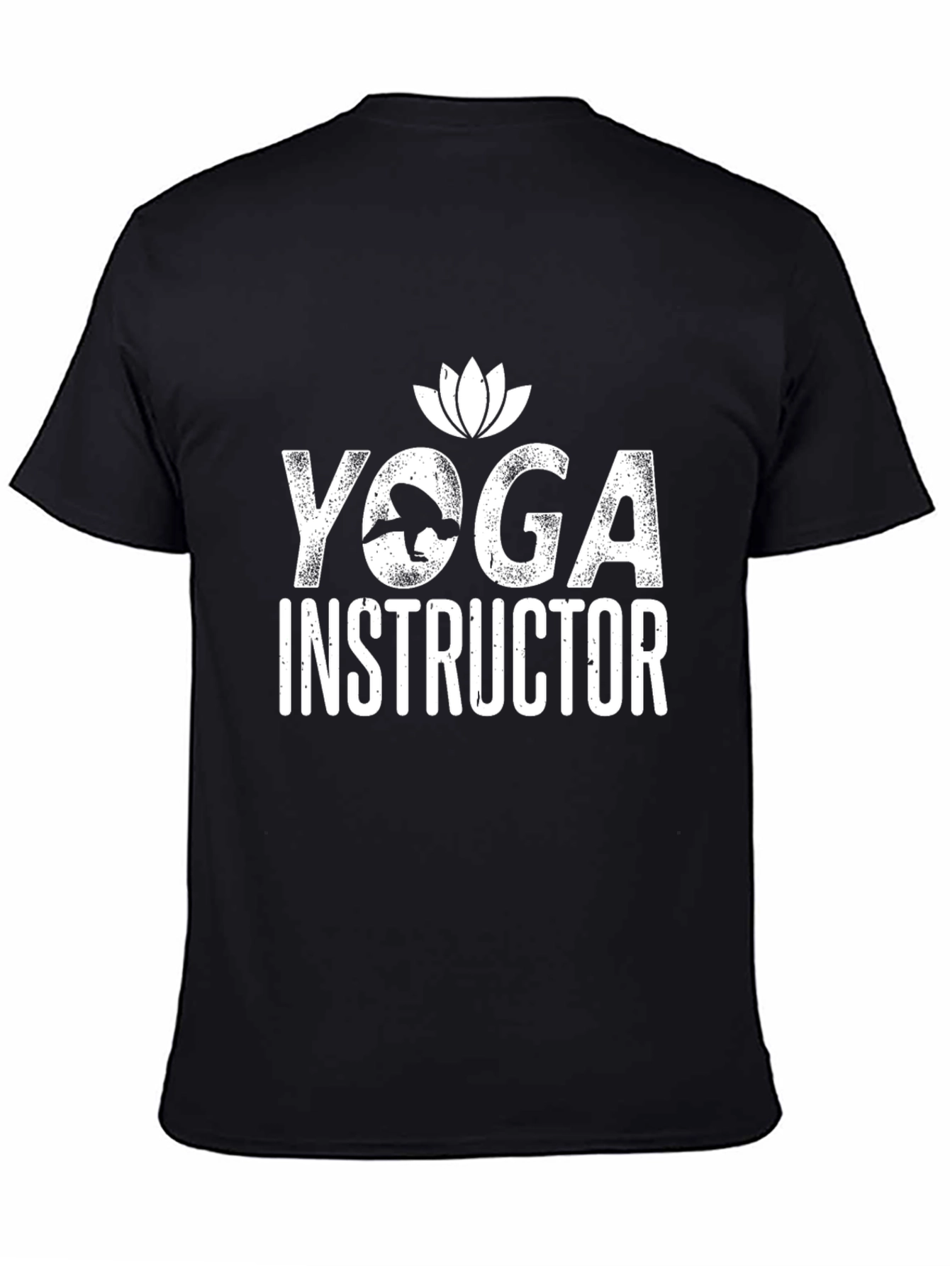 Yoga Instructor Graphic Tee - Black Cotton