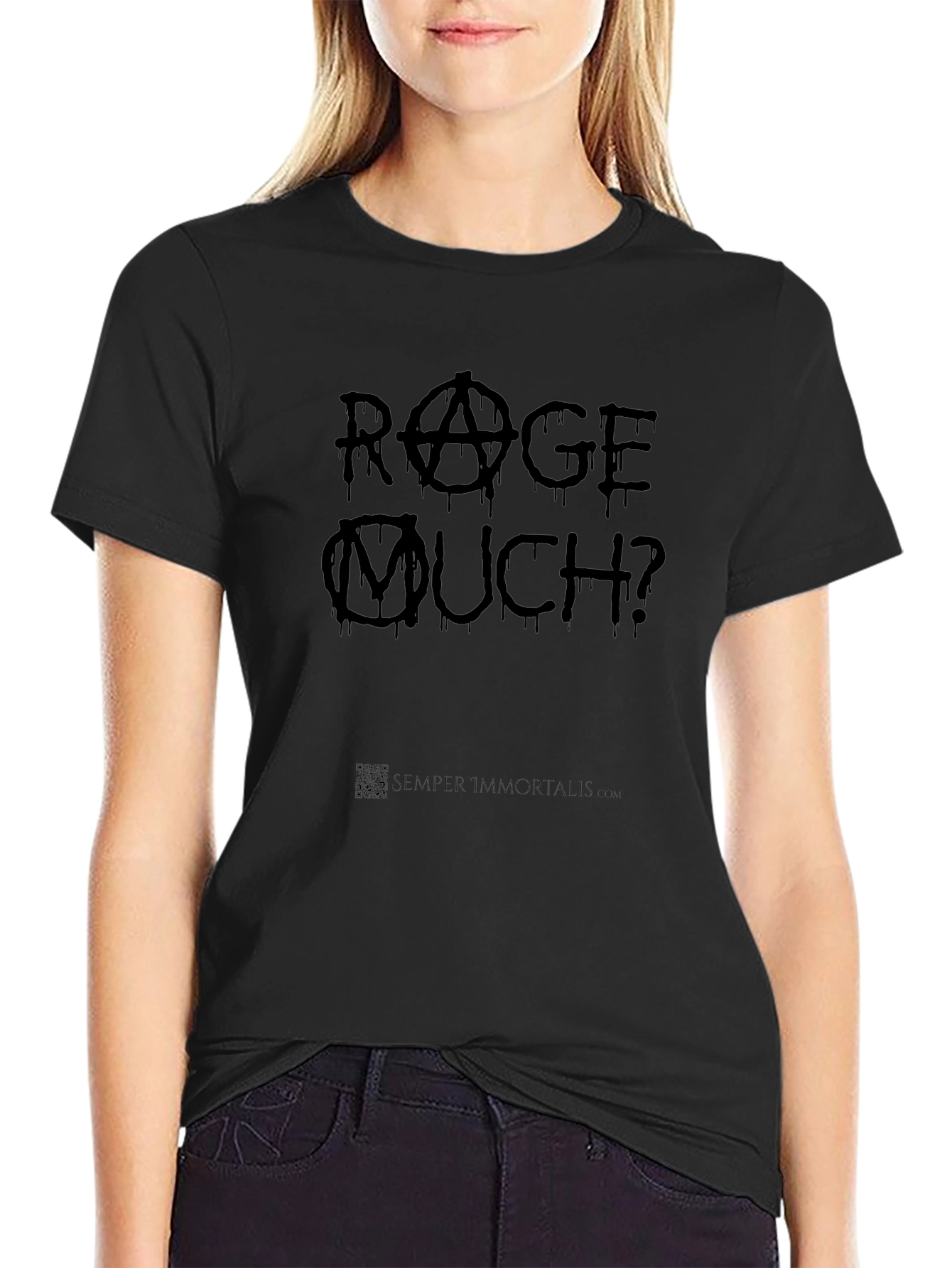 Rage Much? Black Graphic T-Shirt