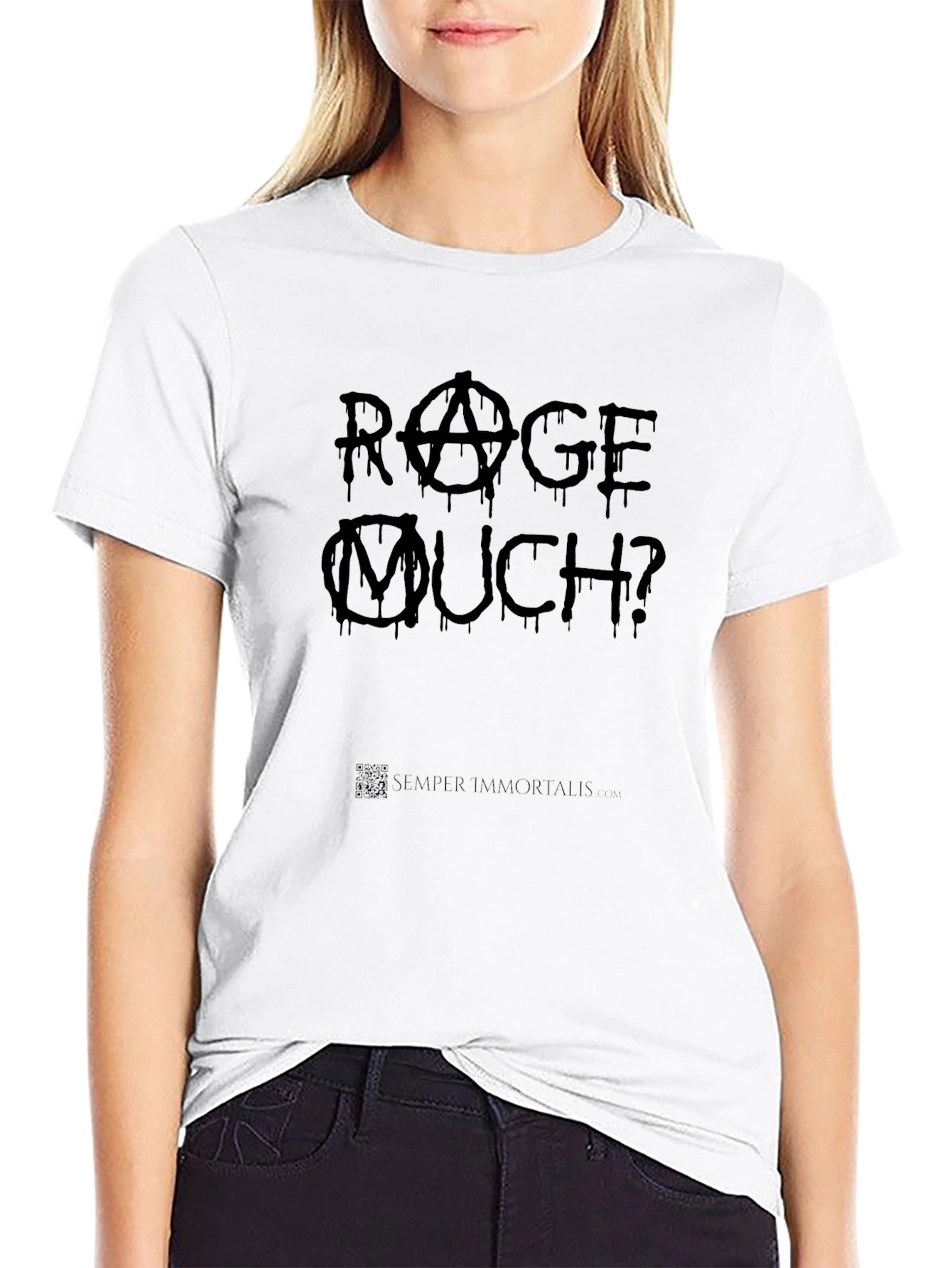 Rage Much? Black Graphic T-Shirt