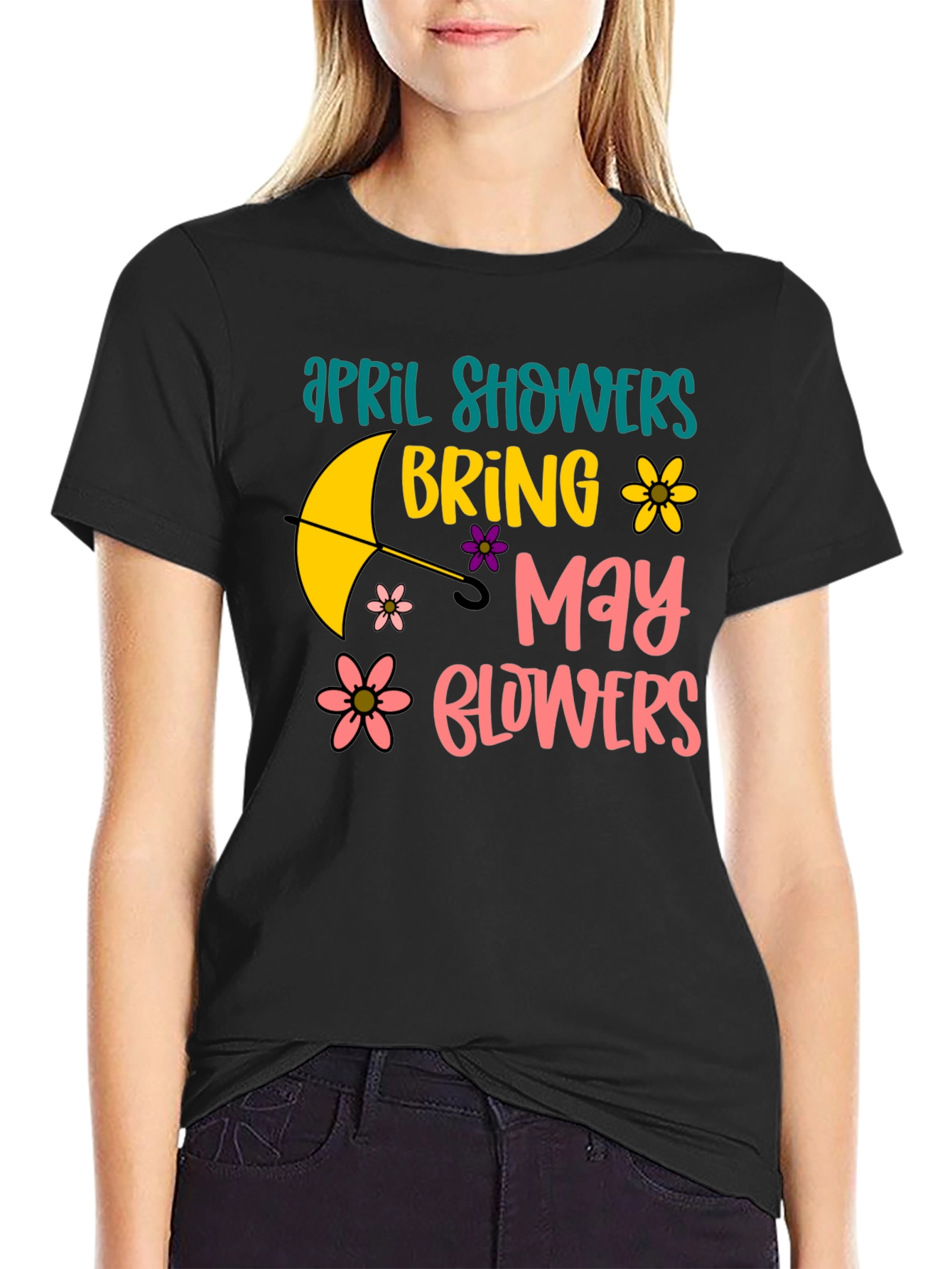 April Showers Bring May Flowers Graphic Tee