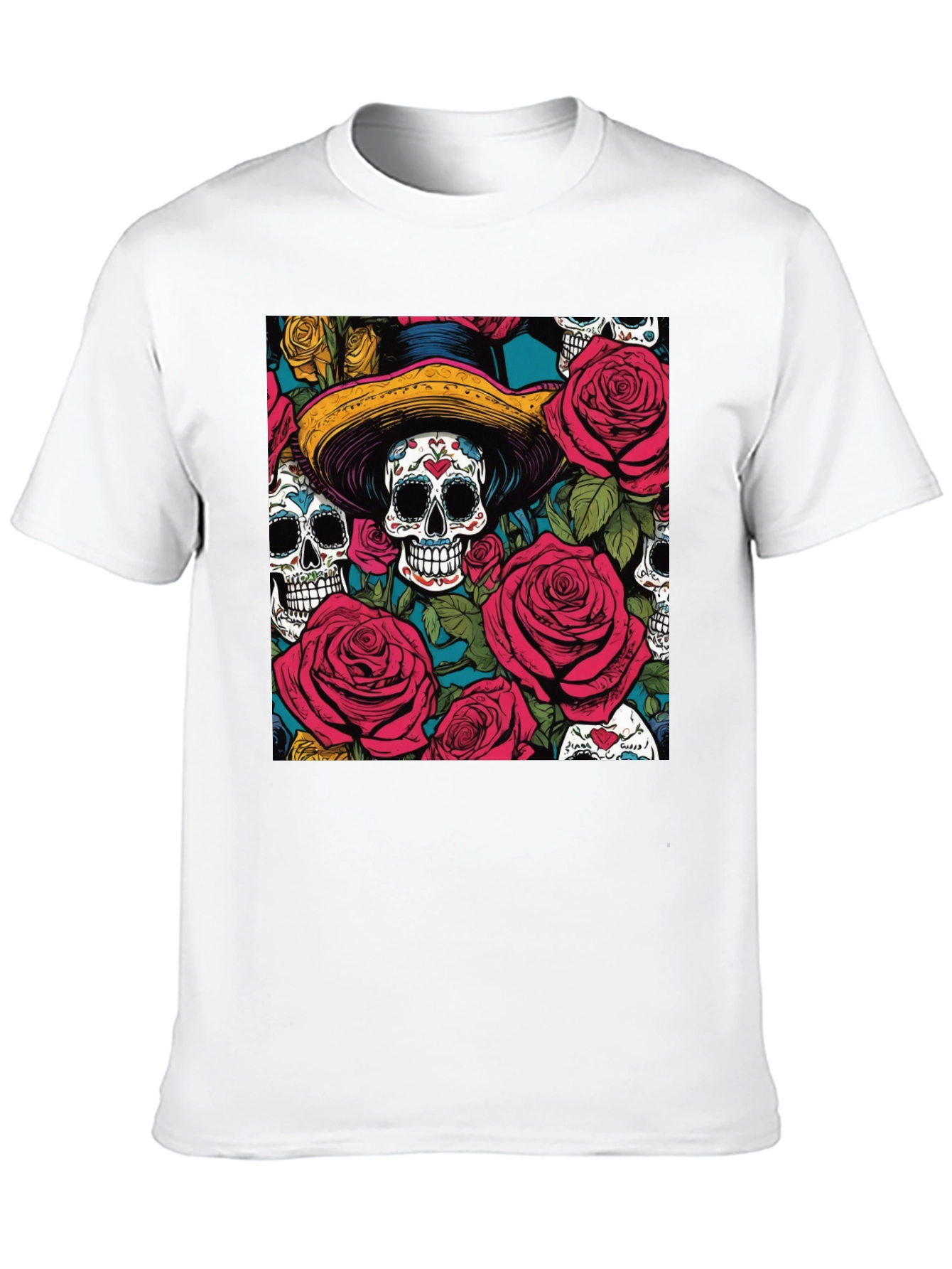 Sugar Skull & Roses Graphic Tee