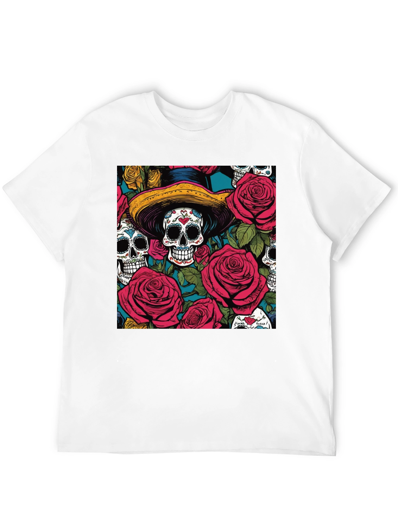 Sugar Skull & Roses Graphic Tee