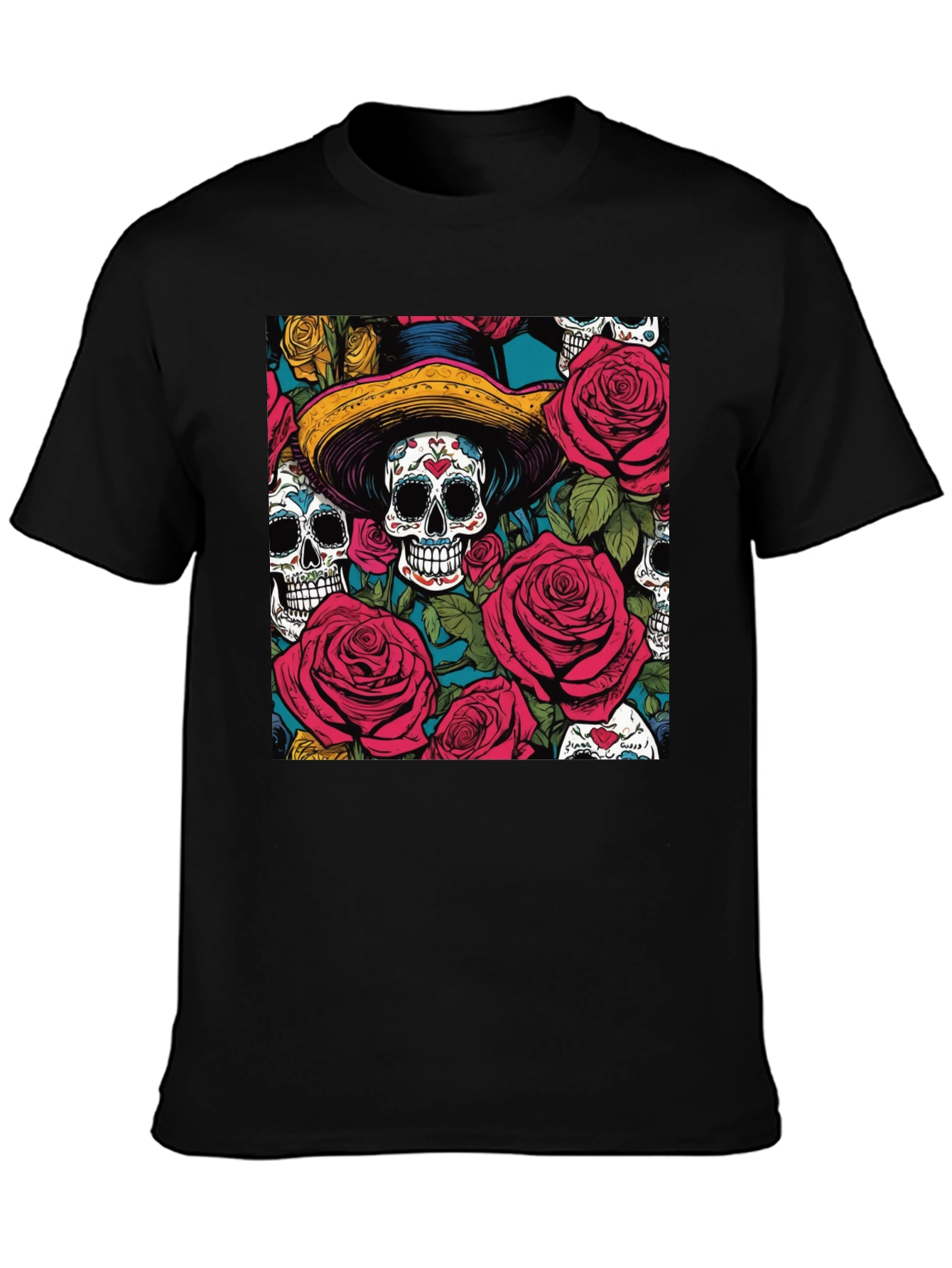 Sugar Skull & Roses Graphic Tee