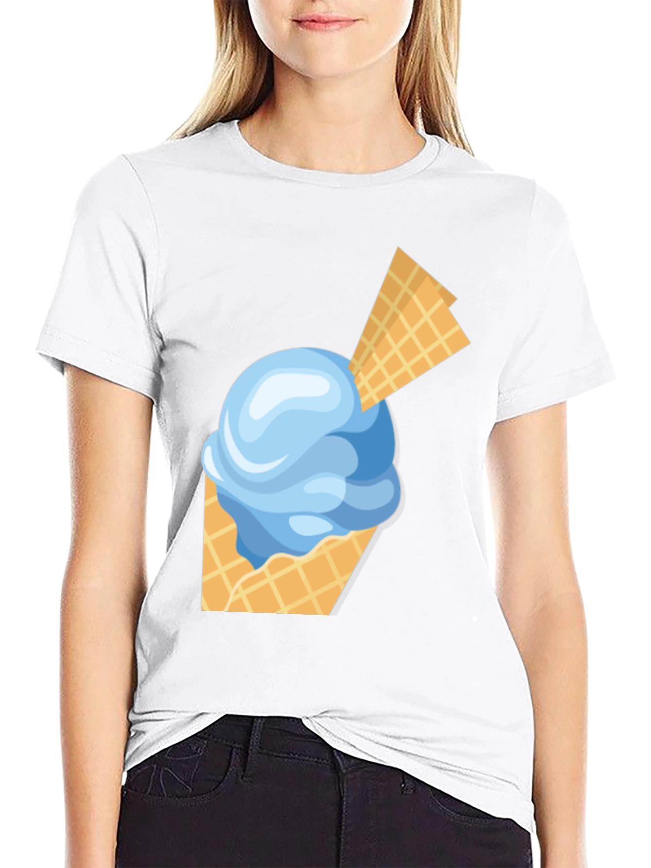 Ice Cream Cone Graphic Tee - Fun Novelty Shirt