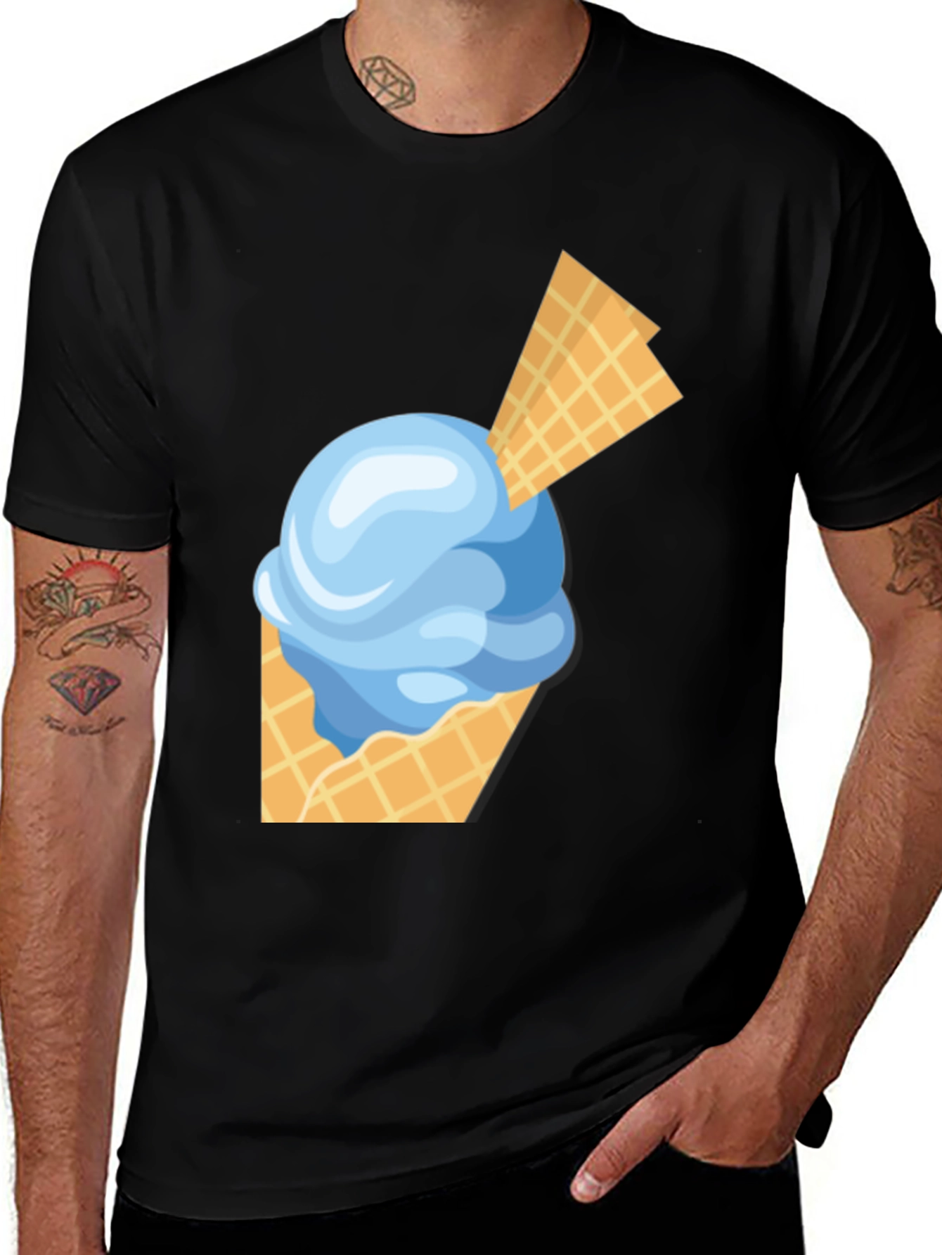 Ice Cream Cone Graphic Tee - Fun Novelty Shirt