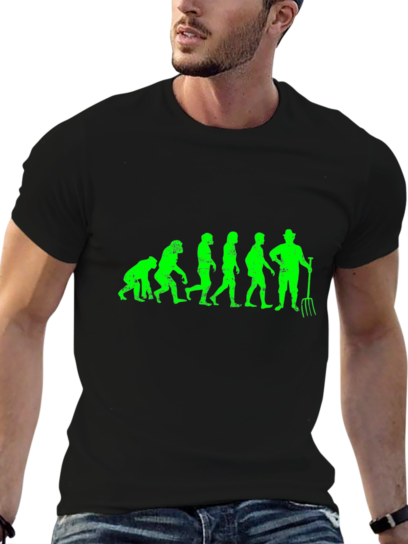 Evolution of Farmer T-Shirt - Funny Graphic Tee