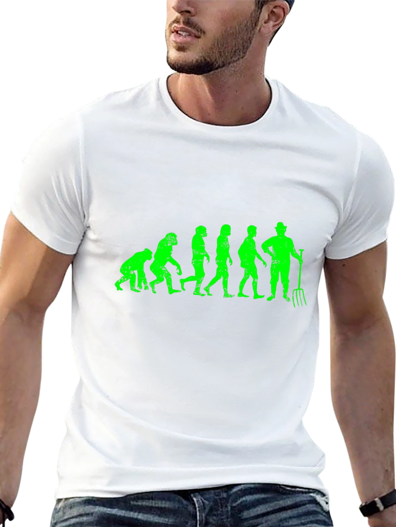 Evolution of Farmer T-Shirt - Funny Graphic Tee
