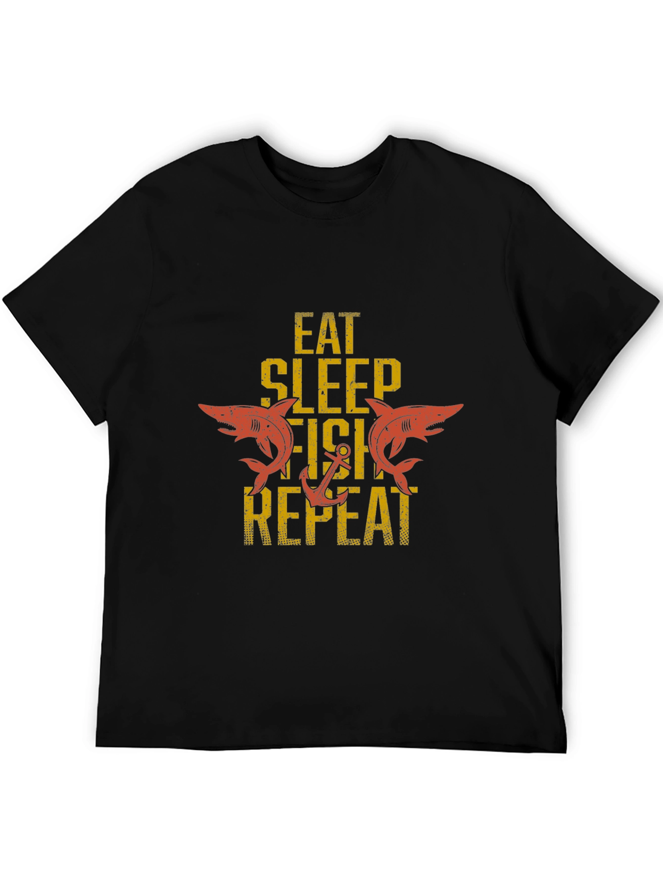 Eat Sleep Fish Repeat Graphic T-Shirt