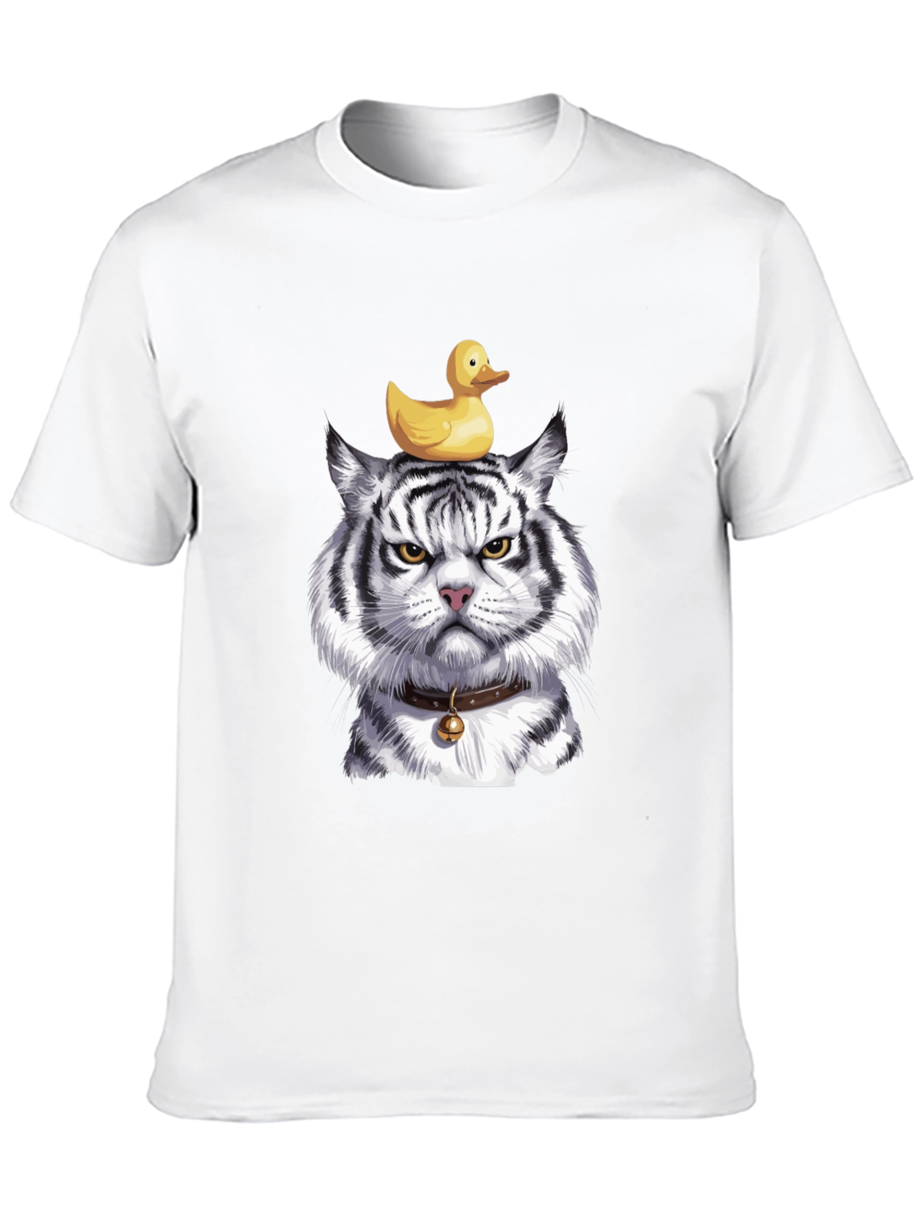Tiger with Duck on Head Graphic Tee