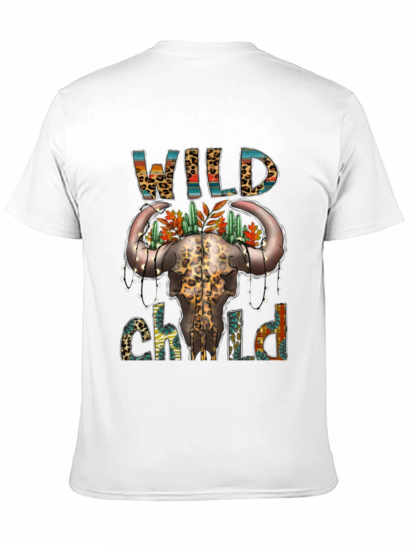 Wild Child Bull Skull Graphic Tee - Western Style