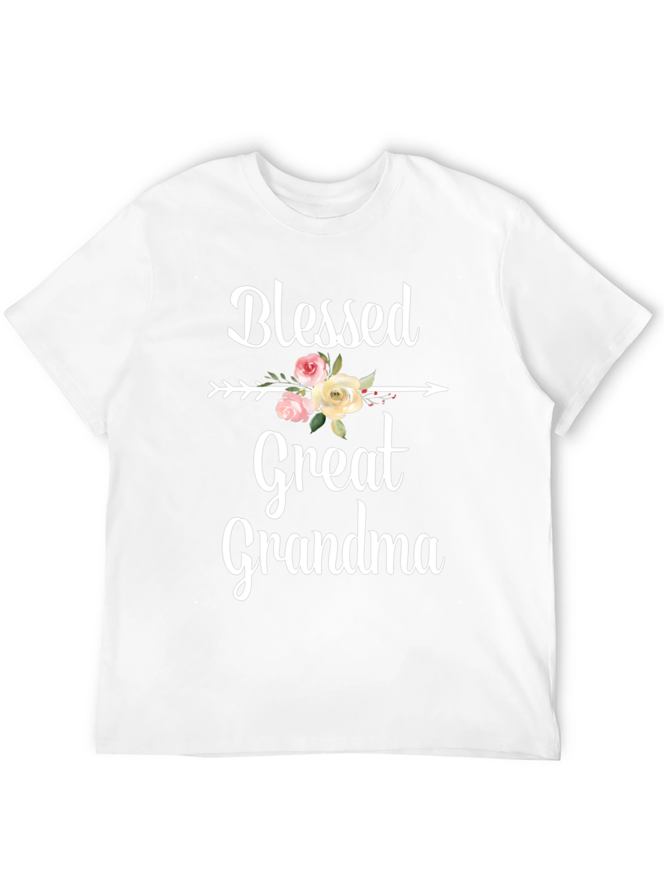 Blessed Great Grandma Floral Arrow Graphic Tee