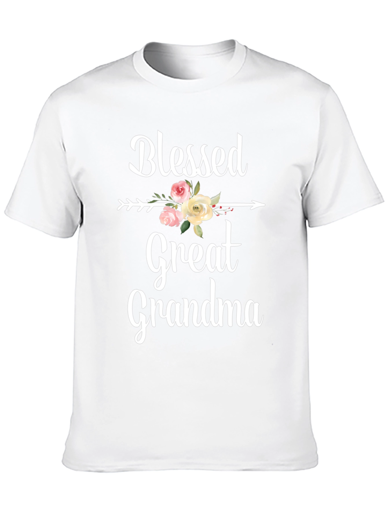 Blessed Great Grandma Floral Arrow Graphic Tee