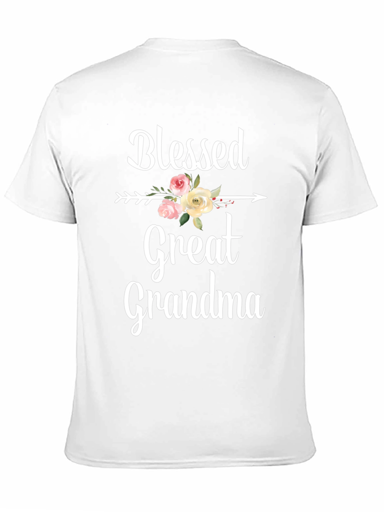 Blessed Great Grandma Floral Arrow Graphic Tee