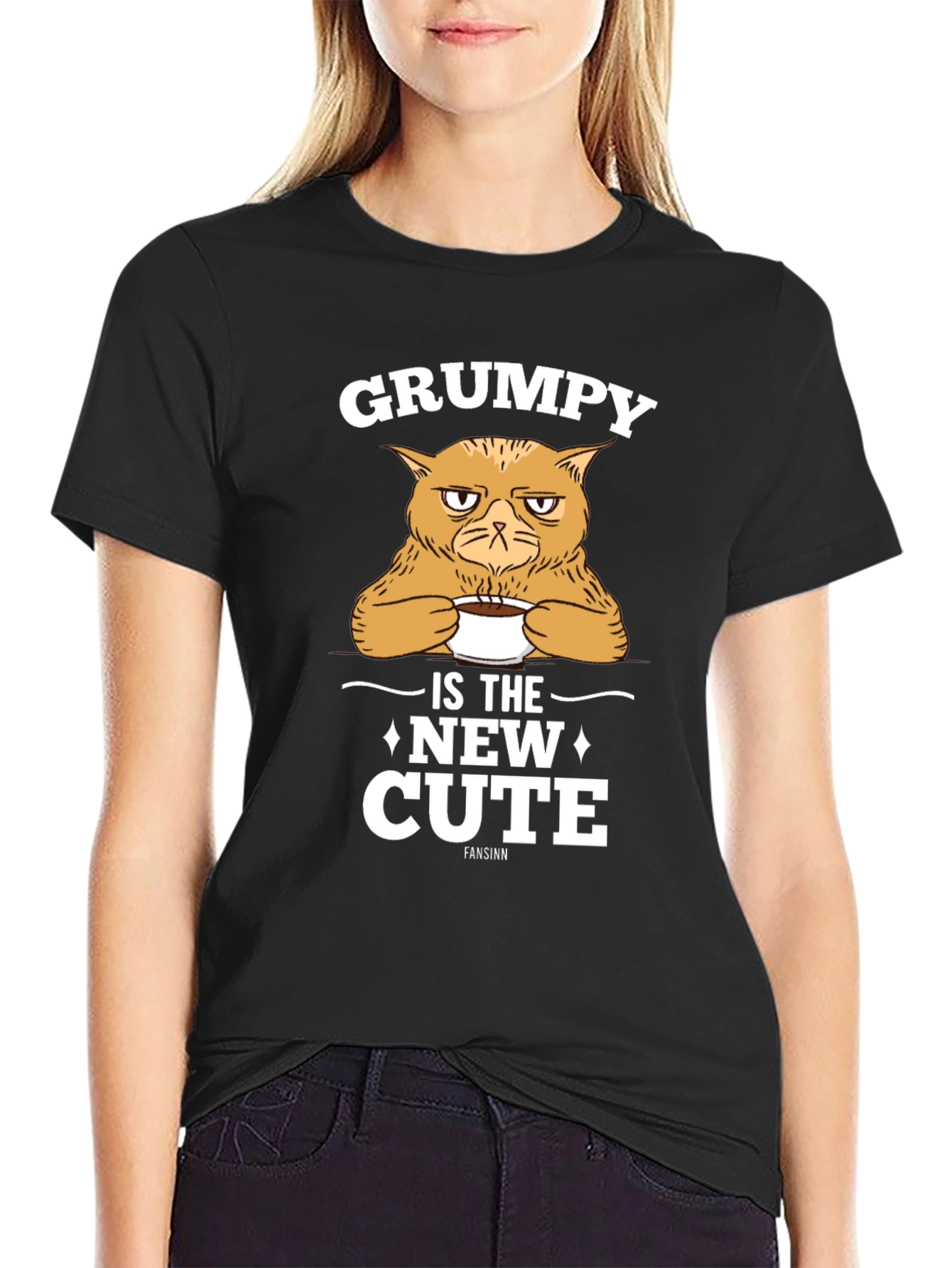 Grumpy Cat T-Shirt - New Cute Black Tee
