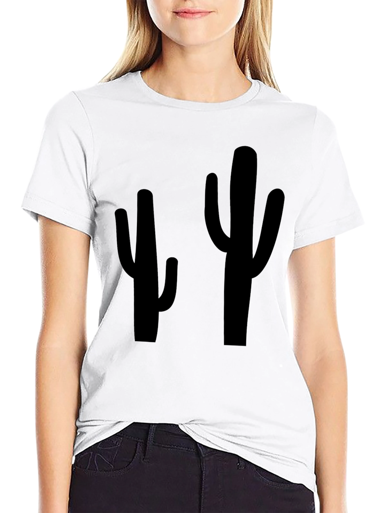 Cactus Graphic Tee - Black Casual Shirt